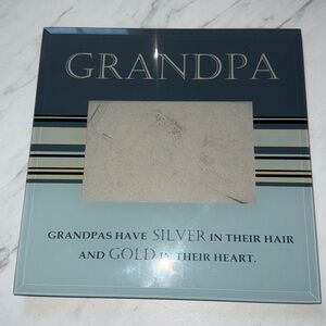 Grandpa Photo Frame with Silver and Gold Accents